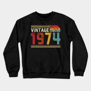 Vintage 1974 Birthday Gift Retro Style Crewneck Sweatshirt